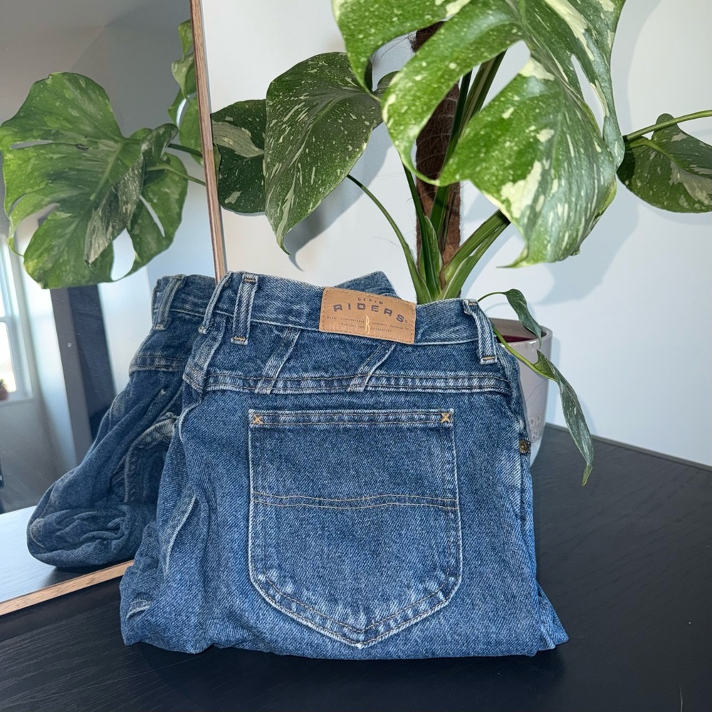 Riders Women's Vintage 1990s Blue Denim Jeans 100% Cotton Size 12 M